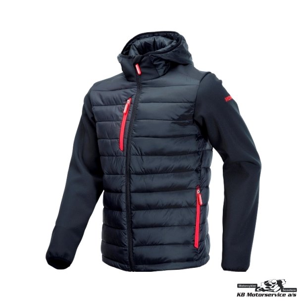 Honda Dynejakke med rmer i softshell Sort/rd