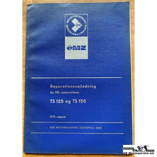 MZ TS125 og TS150 reparationsh�ndbog p� dansk.