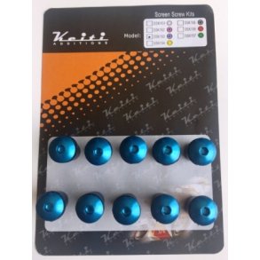 Kbeskruer Blaa Alu 5x16mm m/mtrik og skive