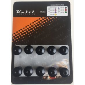 Kbeskruer Sort Alu 5x16mm m/mtrik og skive