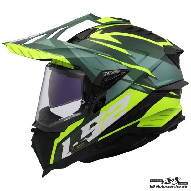 LS2 MX701 Explorer Spire matgrn/Hi-vis gul