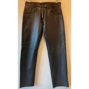 Lder Jeans sort.