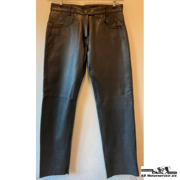 Lder Jeans sort.