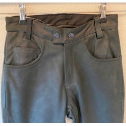 Lder Jeans sort. Lady. Mat