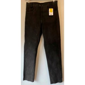 Lder Jeans sort Nubuck. Herre
