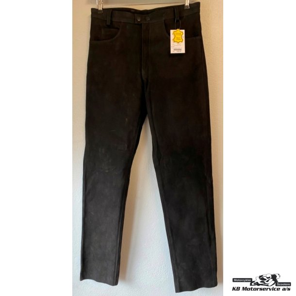 Lder Jeans sort Nubuck. Herre