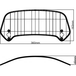 MRA X-Creen Touring Vario til eksisterende vindskrm. Klar eller rg farvet.  36 x 16cm