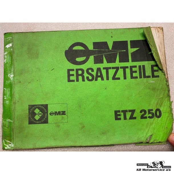 MZ ETZ250 Reservedelsbog p Tysk