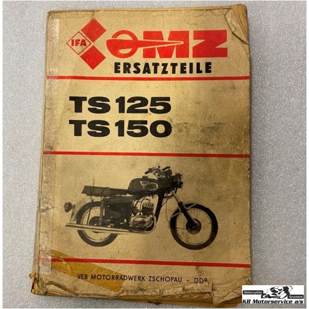 MZ TS125/TS150 Reservedelsbog p Tysk