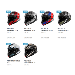 Shoei Neotec3 Sharpen TC-10 -�flipup hjelm - ny 2026 farve