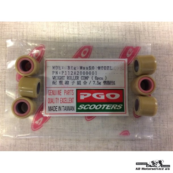 Variatorruller PGO 30/45km 6 stk   7,5gr. 
