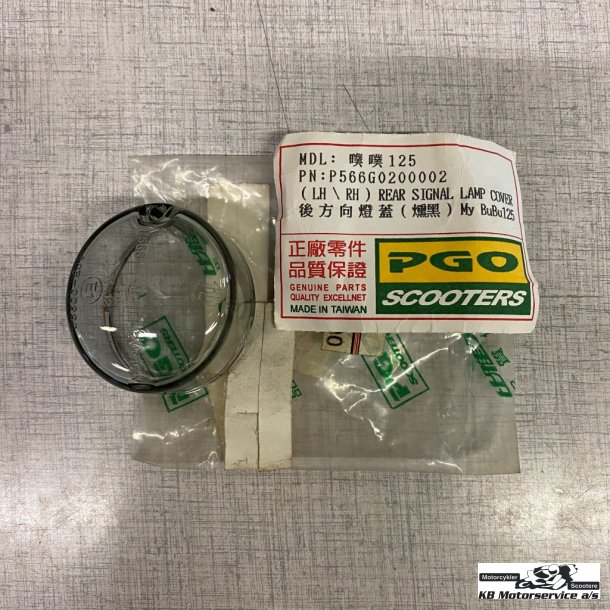 PGO blinklys glas hvid