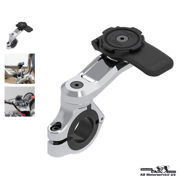 Quad Lock Pro Monteringsbeslag rundt styr. Chrom