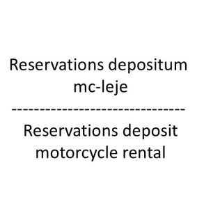 Reservations depositum Leje af MC