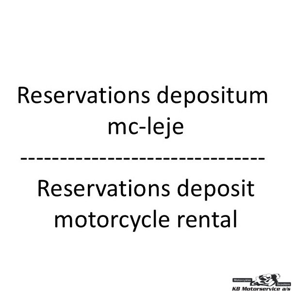 Reservations depositum Leje af MC