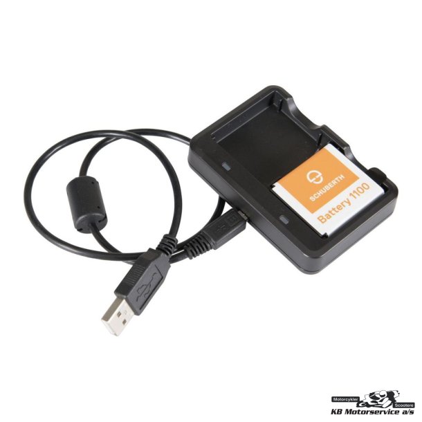 Schuberth Dobbelt lader incl. 1 stk. batteri til SC1 anlg. UDGET
