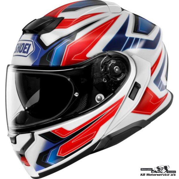 Shoei Neotec3 Anthem TC-10 Hvid/rd/bl