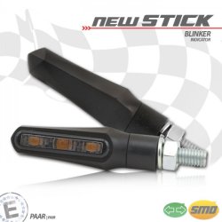 Mini blinklys led "Stick" st. M8, tonet glas