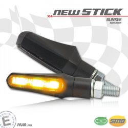 Mini blinklys led "Stick" st. M8, tonet glas