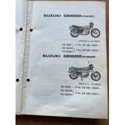 Suzuki GS1000 reservedelsbog