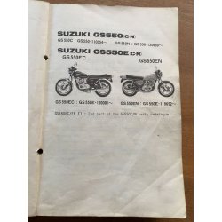 Suzuki GS550 (C-N), GS550E (C-N) reservedelsbog