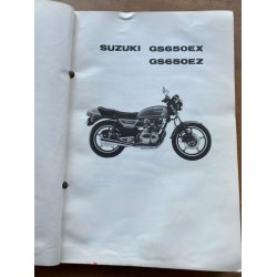 Suzuki GS650EX, GS650EZ reservedelsbog