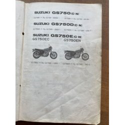 Suzuki GS750 reservedelsbog