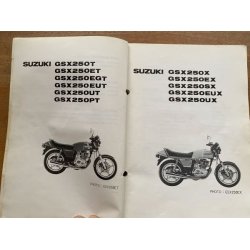Suzuki GSX250T, GSX250X reservedelsbog