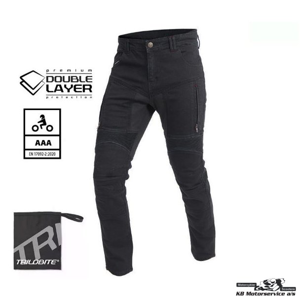 Trilobite Parado AAA Jeans Dyneema. Sort. Regulr benlngde