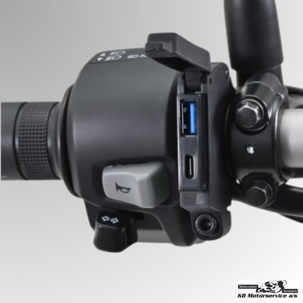 Dobbelt USB lader. 1xUSB-C og 1xUSB-A oplader 3.0