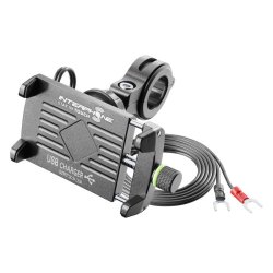 Universal Mobilholder til styrmontering med USB port