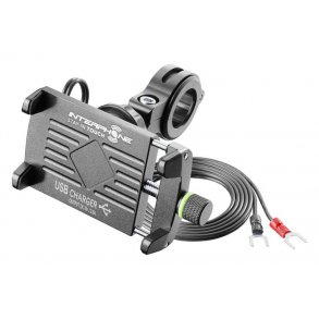 Universal Mobilholder til styrmontering med USB port