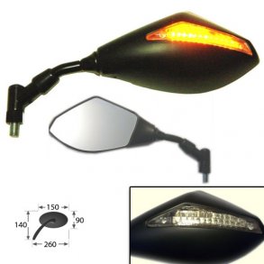 Universal Spejl Venstre med ledblinklys