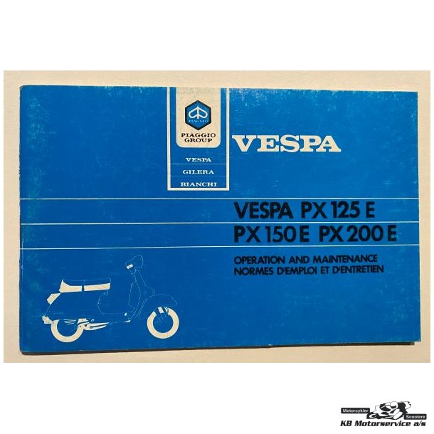 Vespa PX125E, PX150E, PX200E manual