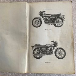 Yamaha RD250 RD400 1976 Reservedelsbog