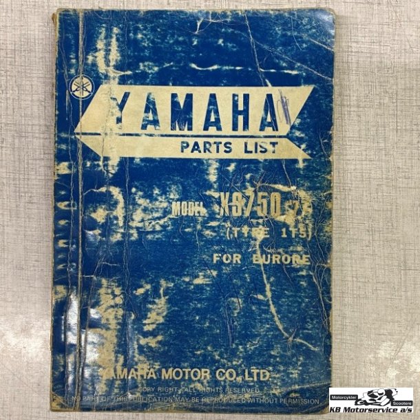 Yamaha XS750 1T5 1977 Reservedelsbog