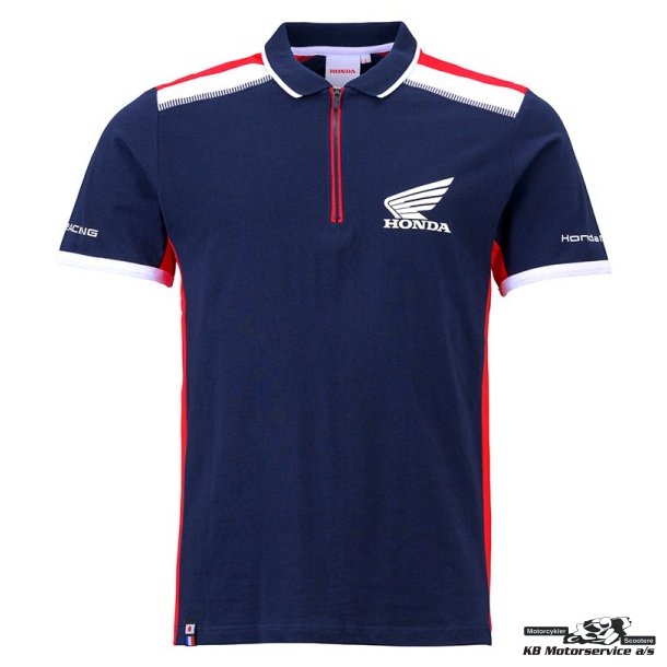 HONDA Polo Shirt racing navy. Herre