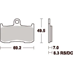 SBS 782HS Bremseklodser